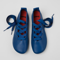 Camper Right Nina Blue Leather Ballet Flat