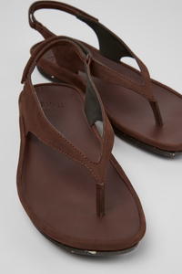 Camper Right Isla Brown Leather Sandals