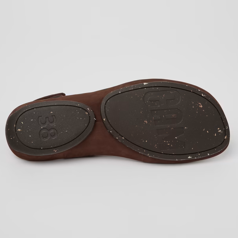 Camper Right Isla Brown Leather Sandals