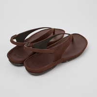 Camper Right Isla Brown Leather Sandals