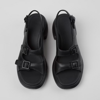 Camper Thelma Black Leather Sandals