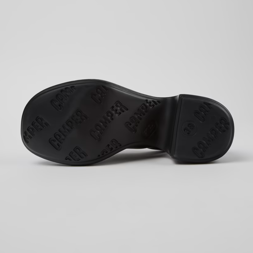 Camper Thelma Black Leather Sandals