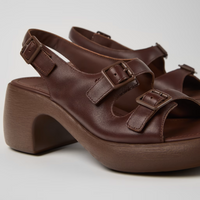 Camper Thelma Brown Leather Sandals