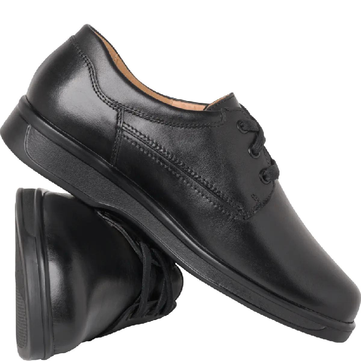 Ganter Karin Laceup Black Leather Wide Fit