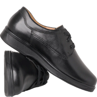 Ganter Karin Laceup Black Leather Wide Fit