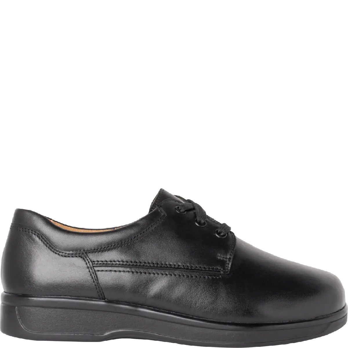 Ganter Karin Laceup Black Leather Wide Fit