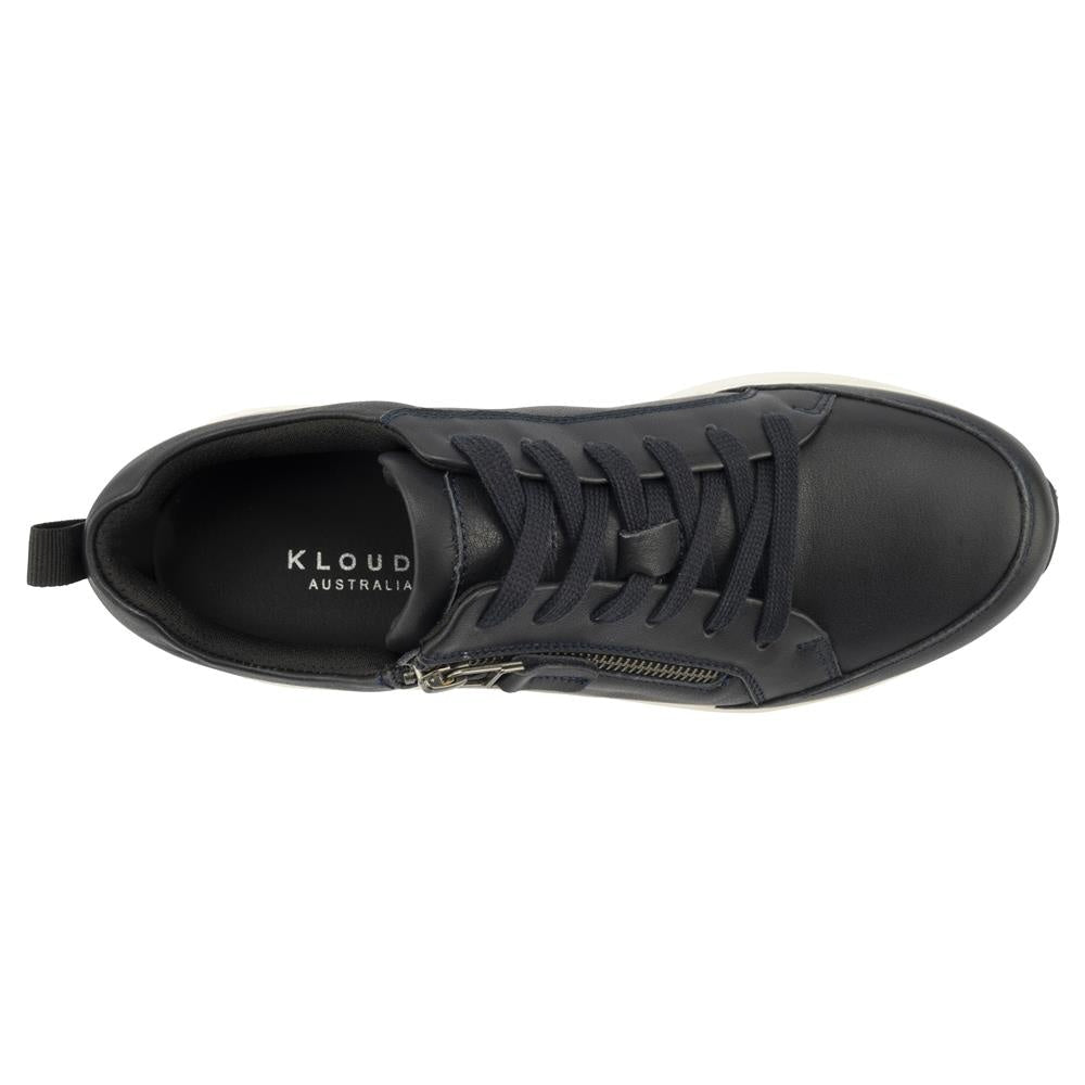 Kelsey Navy Sneaker | Zip Up and Go in Comfort