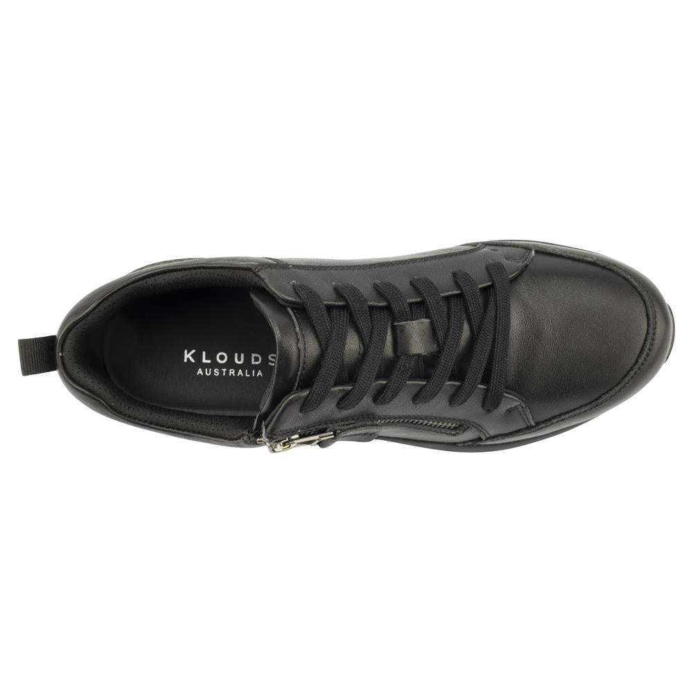 Kelsey Black Sneaker | Zip Up and Go in Comfort