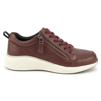 Kelsey Red Sneaker | Zip Up and Go in Comfort