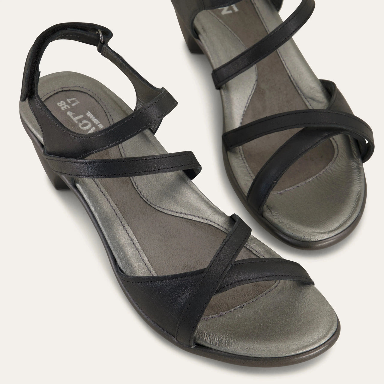 Limit Black Heel Sandal Leather