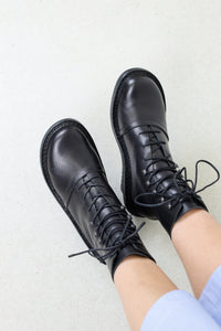 Lady F Waw Black Leather Boot