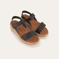 Meringue Soft Black Sandal Suede