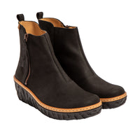 El Naturalista Silk Suede Leather Black Boots