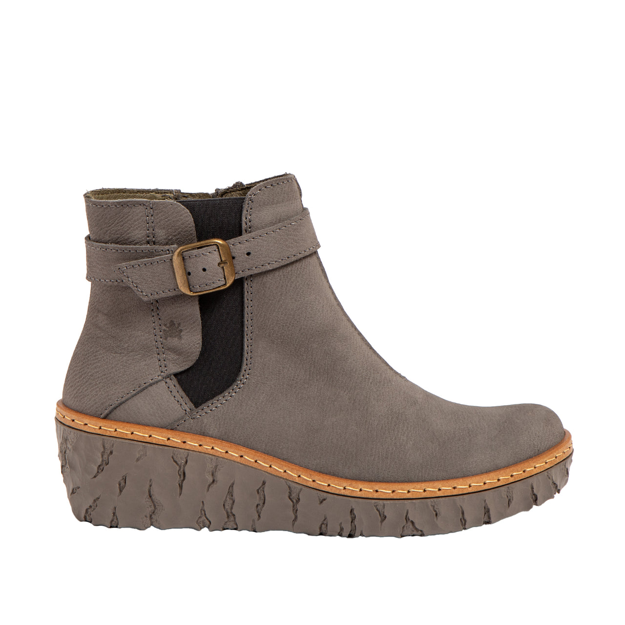 El Naturalista Pleasant Leather Grey Boots