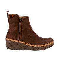 El Naturalista Silk Suede Leather Chocolate Boots