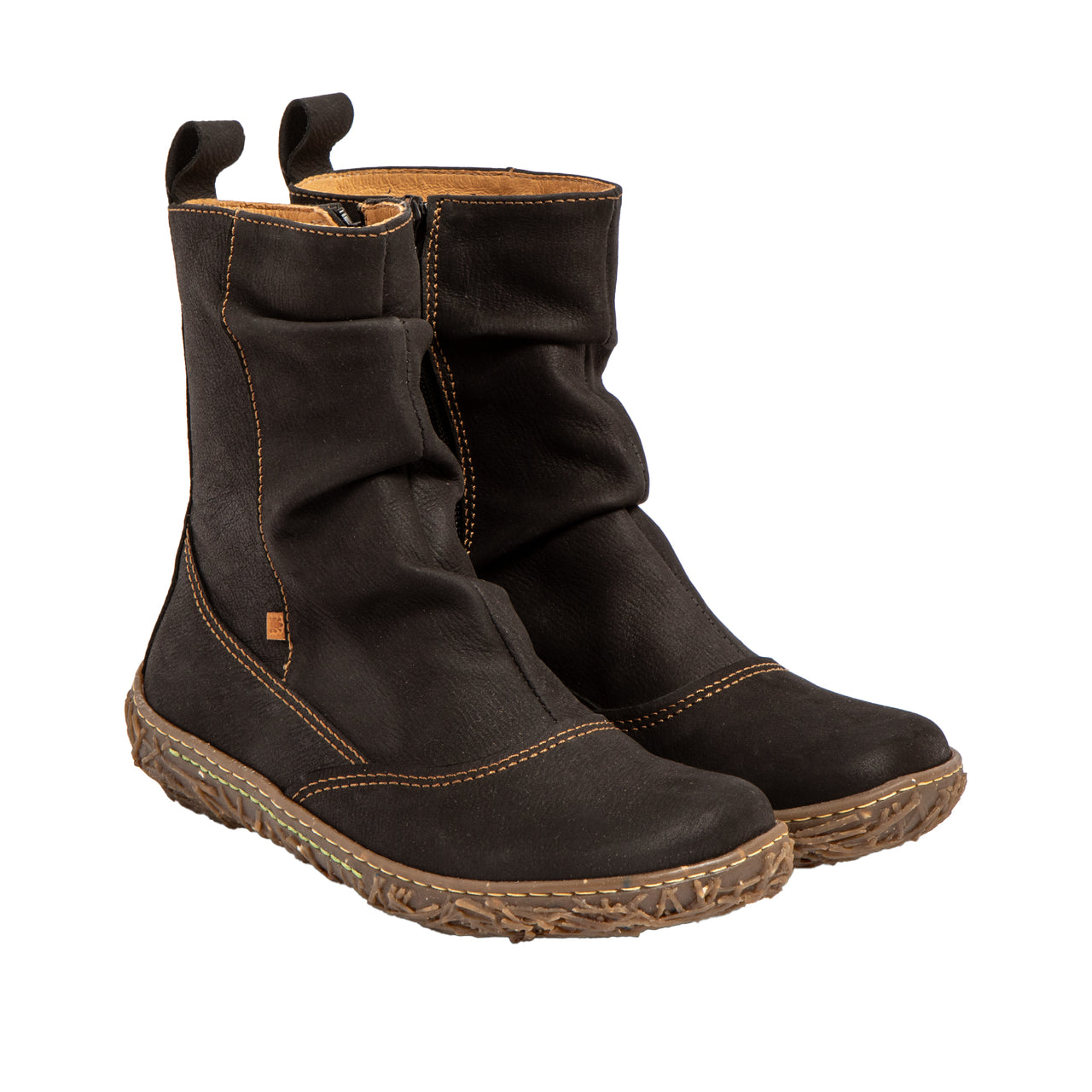 El Naturalista Pleasant Leather Black Nido Ella Boots