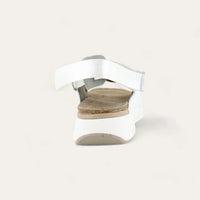 Odyssey White Silver Sandal Suede