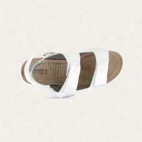 Odyssey White Silver Sandal Suede