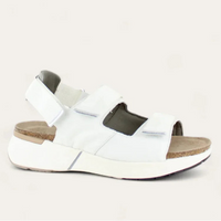 Odyssey White Silver Sandal Suede