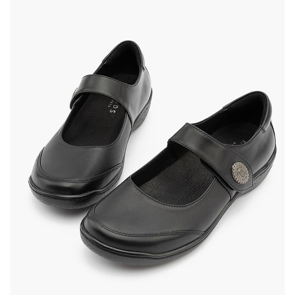 Peach Plain Mary-Jane Black