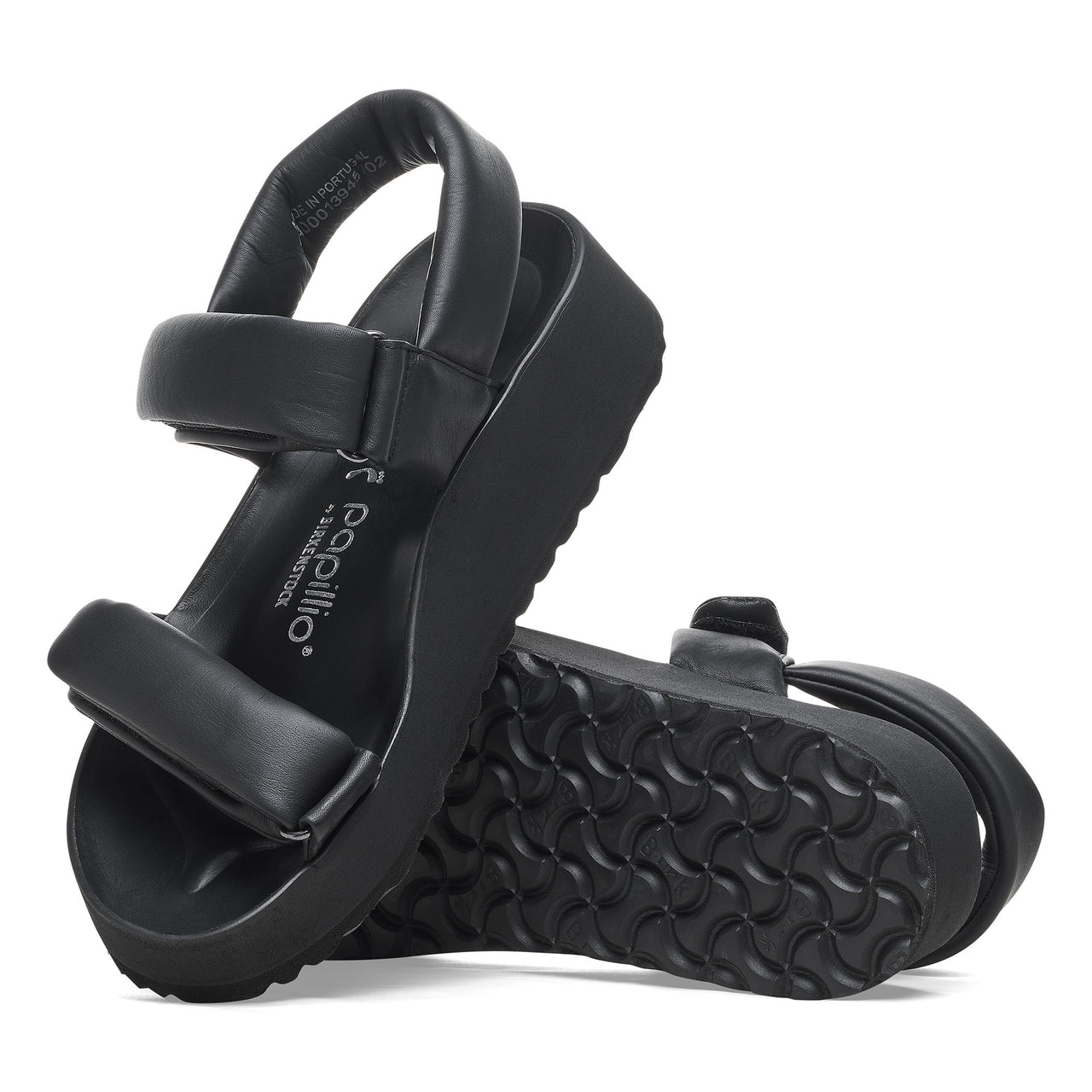 Theda Exquisite Black Smooth Leather Narrow