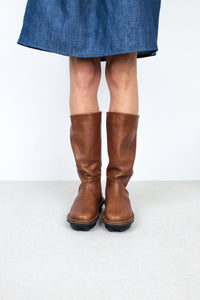 Hushed F Waw Brown Leather Boot