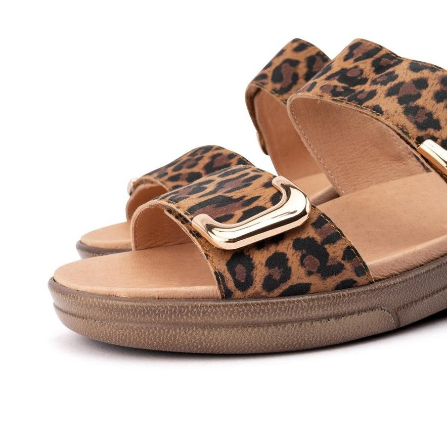 Klouds Elegance Print Leopard Orthotic Sandal