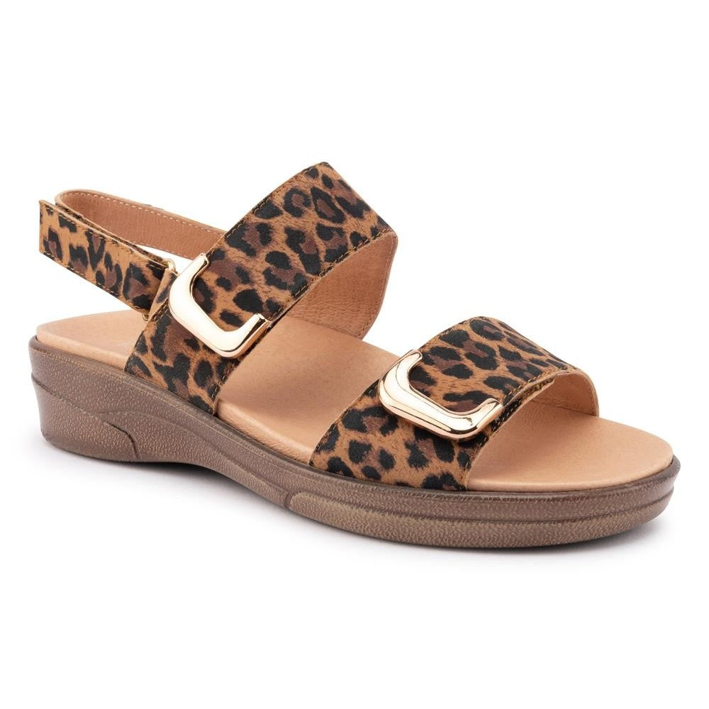 Klouds Elegance Print Leopard Orthotic Sandal