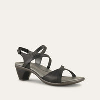 Limit Black Heel Sandal Leather