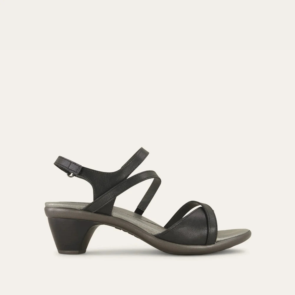 Limit Black Heel Sandal Leather