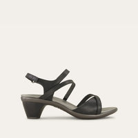 Limit Black Heel Sandal Leather