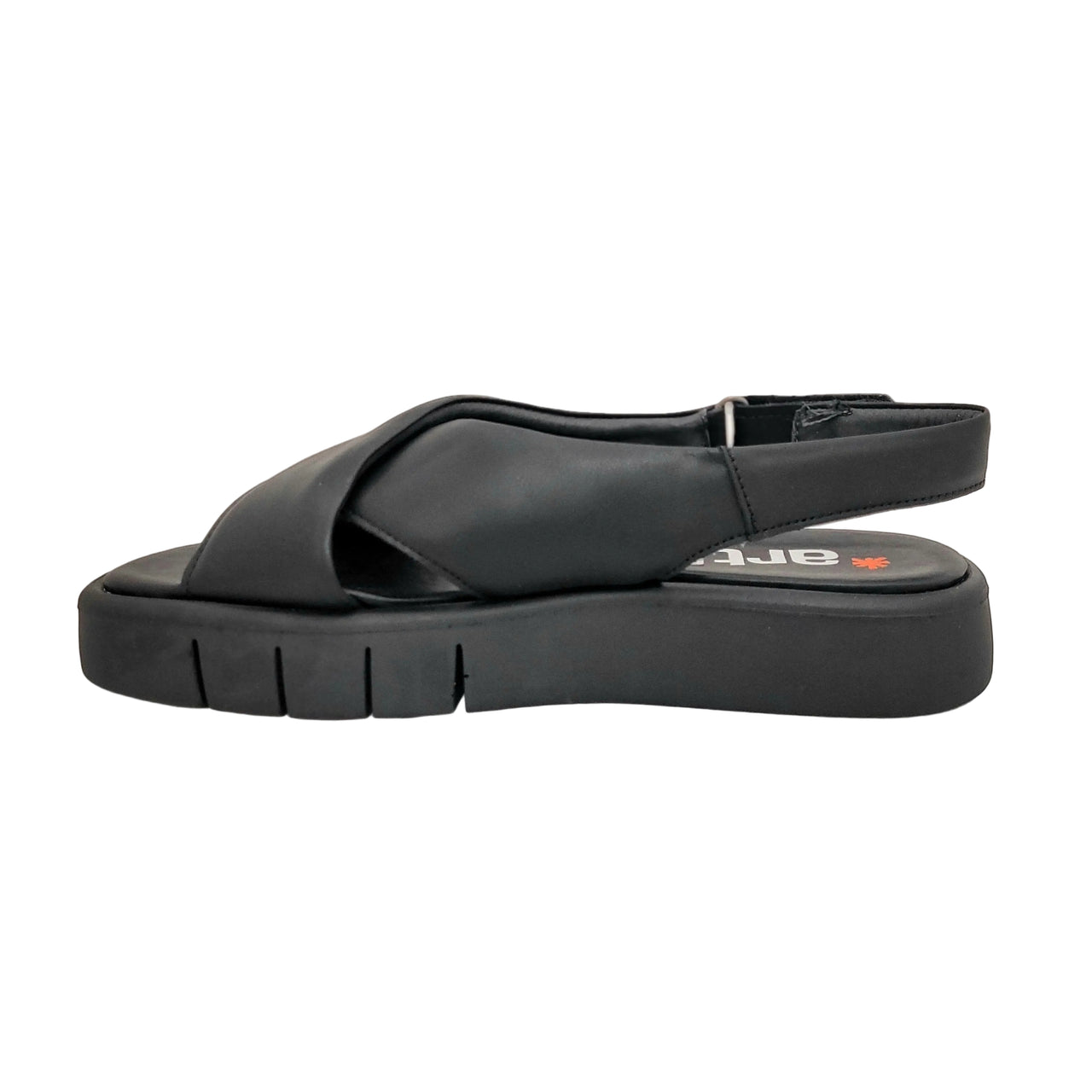 Art Malaga 1855 Nappa Black Sandals