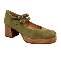 Dorking Cristel Green Suede Heels