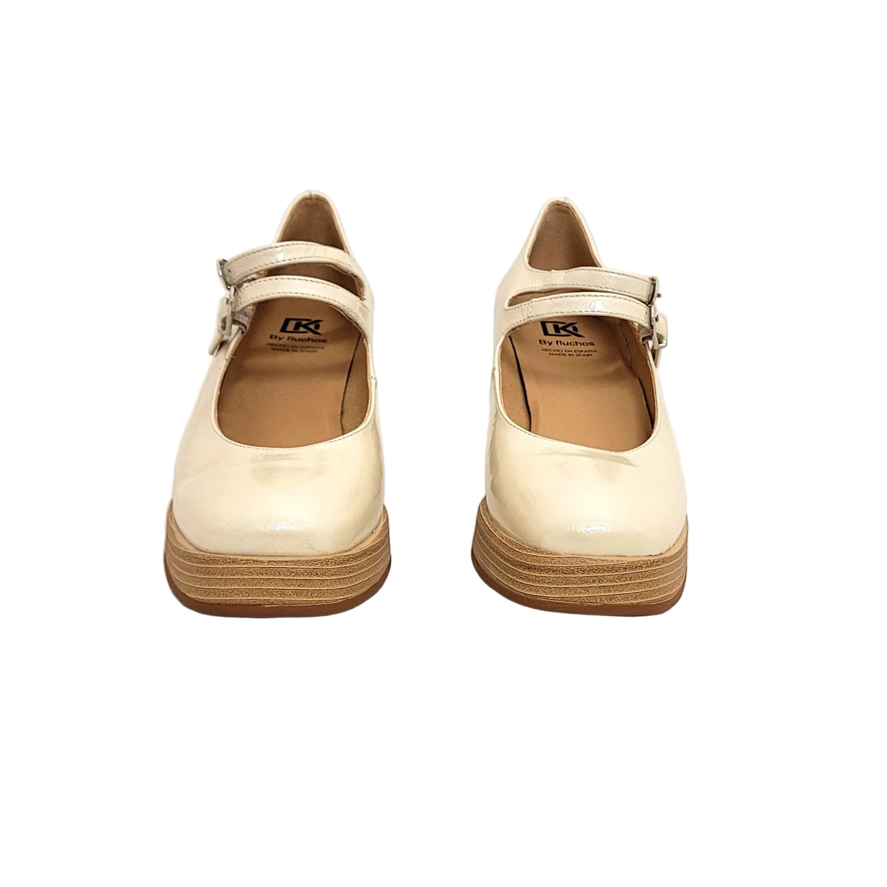 Dorking Cristel Beige Patent Leather Heels