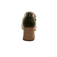 Dorking Daci Green / Beige Leather Heels