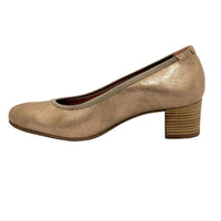 Dorking Geminis Metallic Taupe Leather Heels