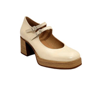 Dorking Cristel Beige Patent Leather Heels