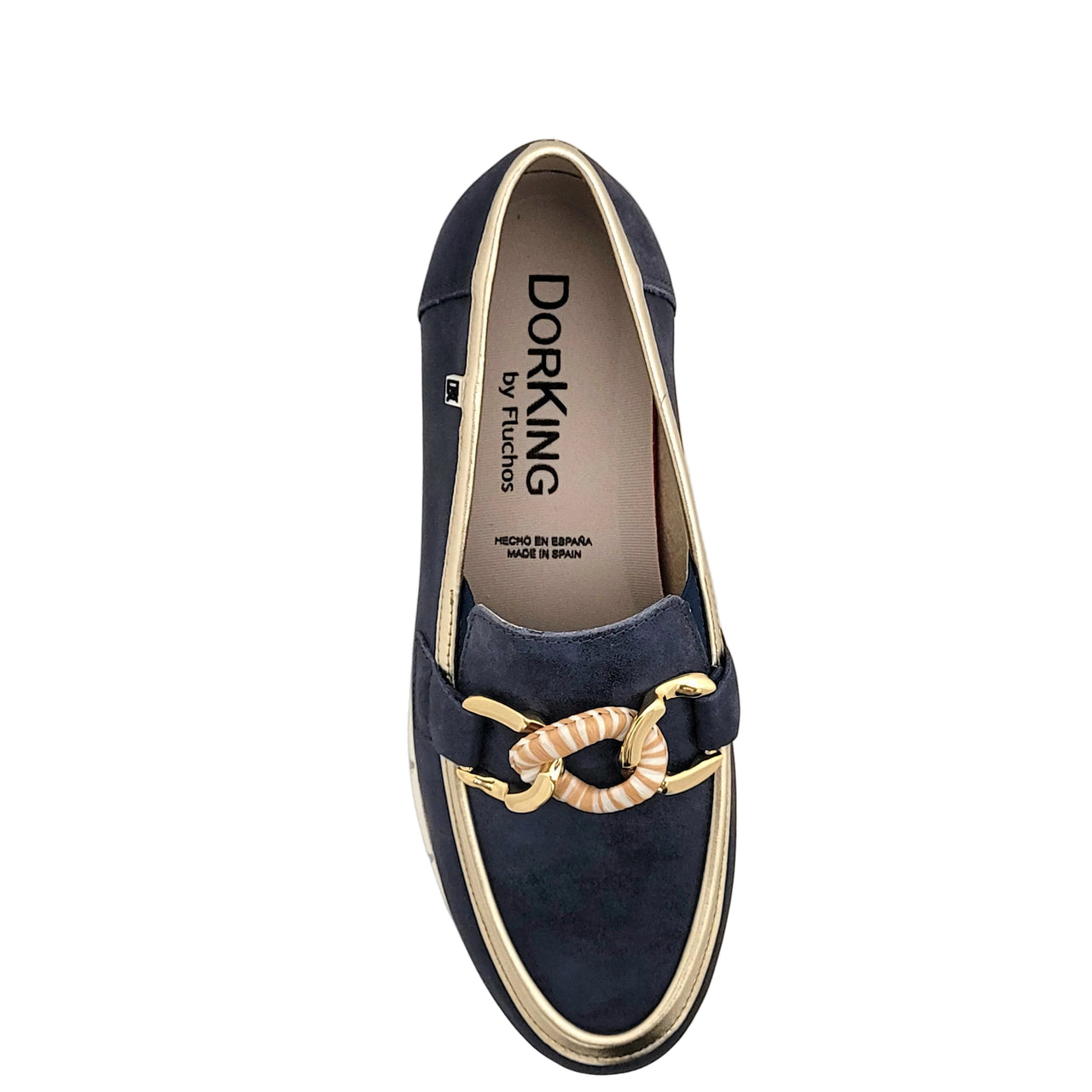 Dorking India Jeans Blue Leather Loafer