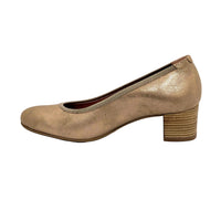 Dorking Geminis Metallic Taupe Leather Heels