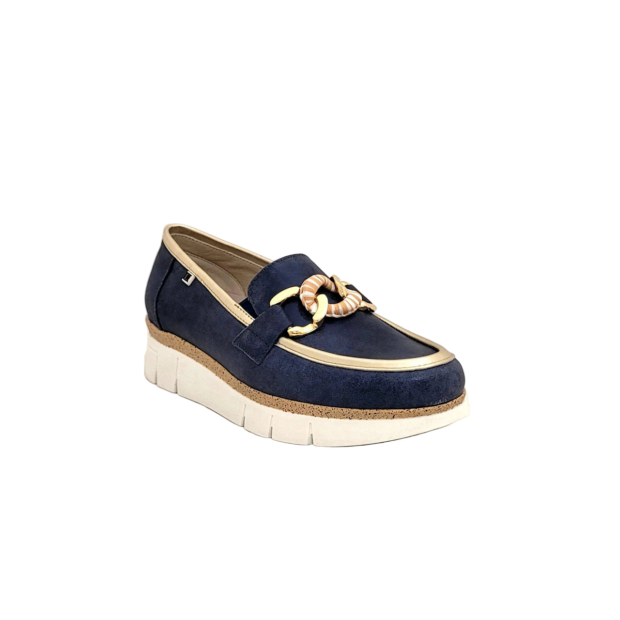 Dorking India Jeans Blue Leather Loafer
