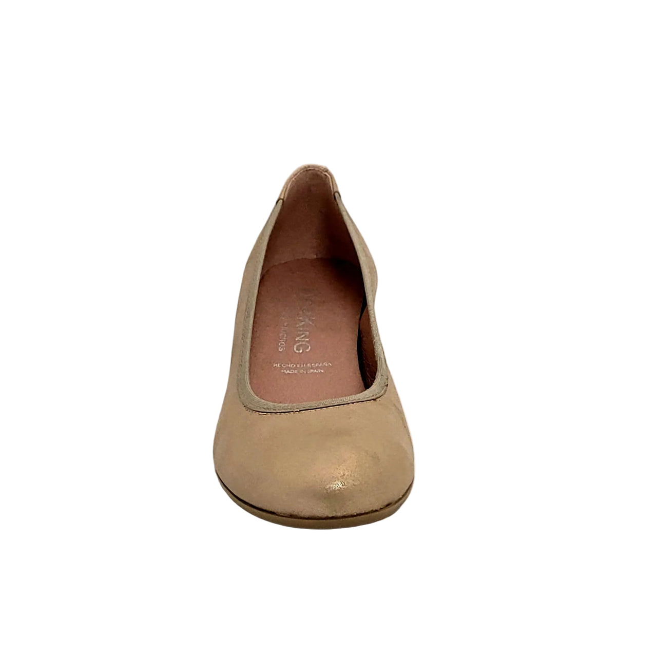 Dorking Geminis Metallic Taupe Leather Heels