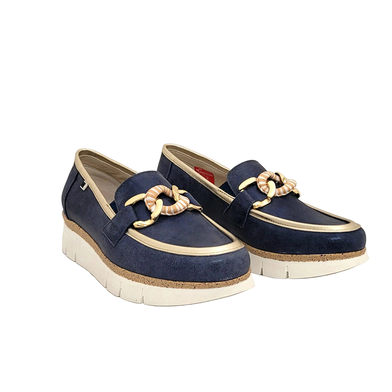 Dorking India Jeans Blue Leather Loafer