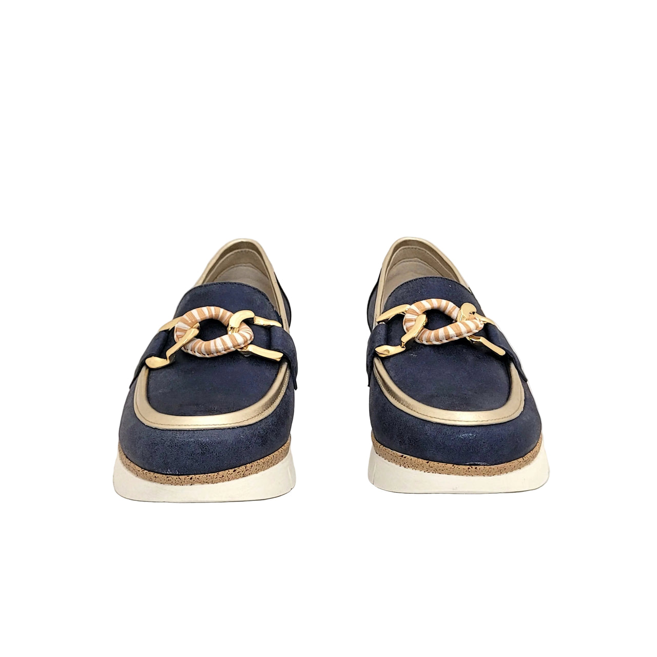 Dorking India Jeans Blue Leather Loafer
