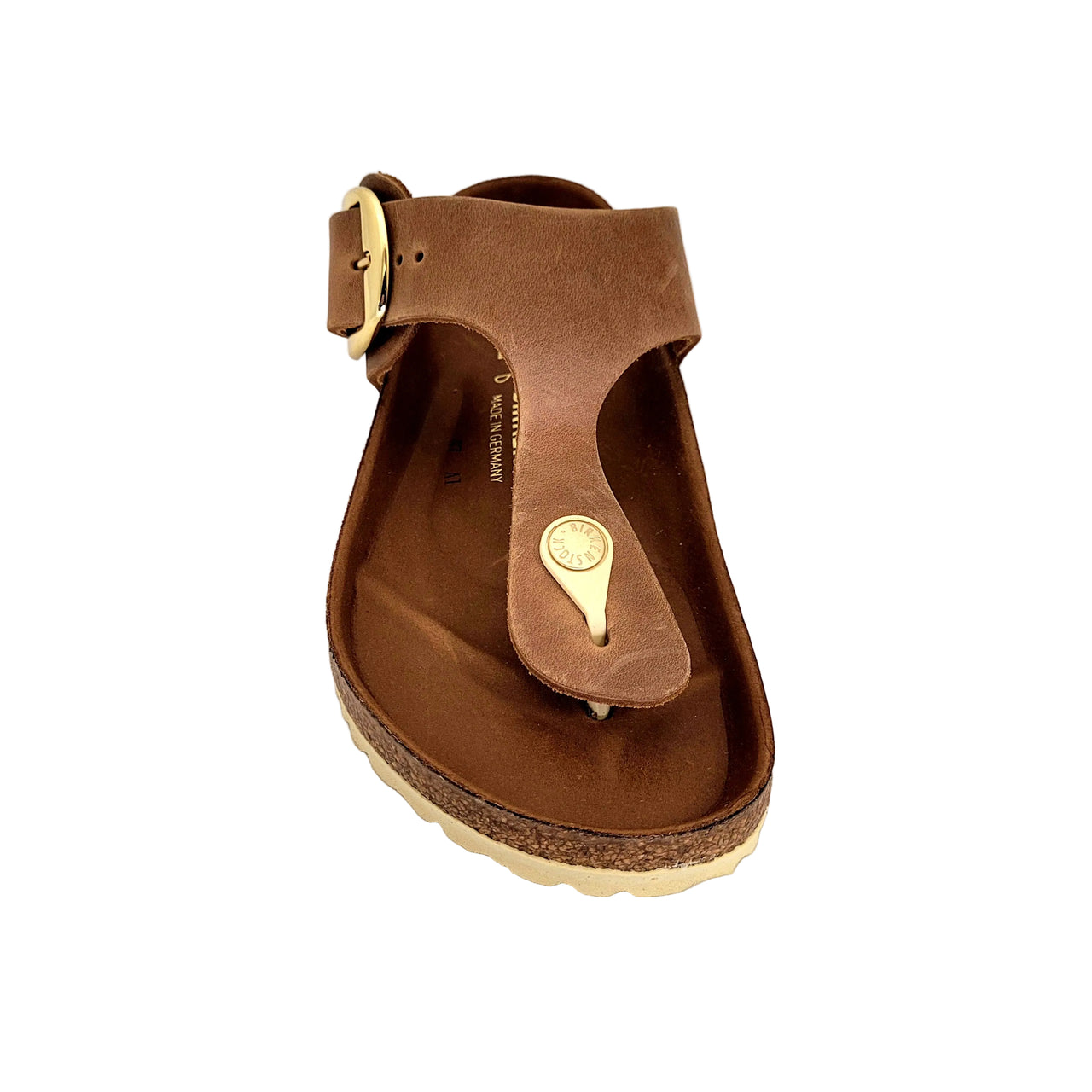 Gizeh Big Buckle Cognac Oiled Leather Regular