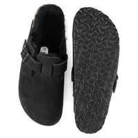 Boston Shearling Black Suede Leather/Shearling Regular