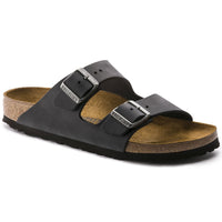 Birkenstock Arizona Black Sandal Oiled Leather Narrow Fit