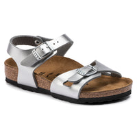 Rio Kids Metallic Silver Birko-Flor Narrow