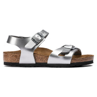 Rio Kids Metallic Silver Birko-Flor Narrow