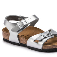Rio Kids Metallic Silver Birko-Flor Narrow