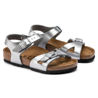 Rio Kids Metallic Silver Birko-Flor Narrow